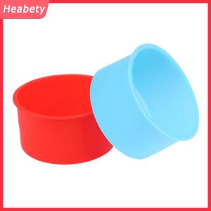 Heabety  1 cái 4 inch Silicone mini bánh khuôn tròn nướng chảo tự làm không dính Silicone nướng khuôn bakeware Pan tái sử dụng bánh chảo