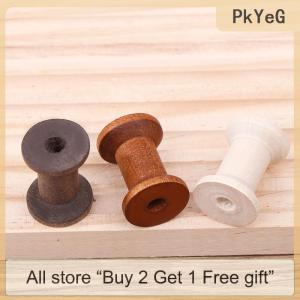 [COD] PkYeG Tool 10Pc Vintage Wooden Spools DIY Reels Organizer For Sewing Ribbons Twine Wood Crafts Tools Thread Wire Spool Needlework Supplies