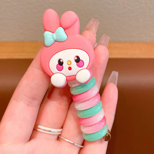 Today Market Cute Elastic Hair Rubber Bands Children Girls Spiral Coil Telephone Wire Hair Ties Rope Women Ponytail Hair Accessories
