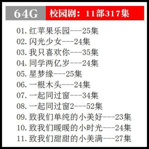 青春爱情校园剧U盘小美好闪光少女车载MP4视频电视连续剧影视优盘Youth and Love Campus Drama USB Drive Small Beautiful Flash Girl Car MP4 Video TV Series Film and Television USB Drive