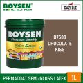 Boysen Color Series Permacoat Semi-Gloss Latex Chocolate Kiss B7588 Acrylic Latex Paint - 1L. 