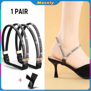 Masely 1 Pair Women Detachable Shoe Straps Women High Heels Shoelaces Elastic Straps
