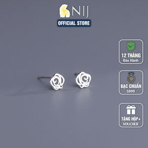 Bông Tai Hoa Hồng S999 Bạc Nguyên Chất
