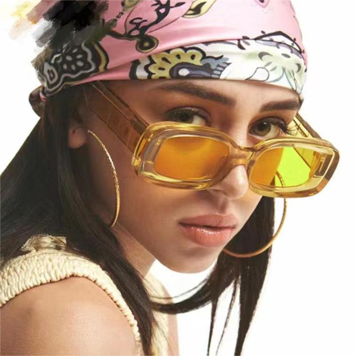 Women Square Colorful transparent Sunglasses Fashion Jelly Color Hip Hop  Sunglasses Ladies classic Wild outdoor Shades Rectangle Sun Glasses  Lazada