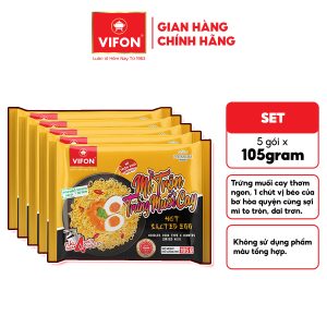 [VOUCHER 20%] Thùng 24 Gói/ Set 5 Gói Mì Trộn Trứng Muối Cay VIFON 105g