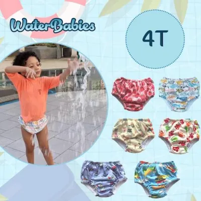 Waterbabies: 4T Reusable Absorbent Swim with Side Snaps