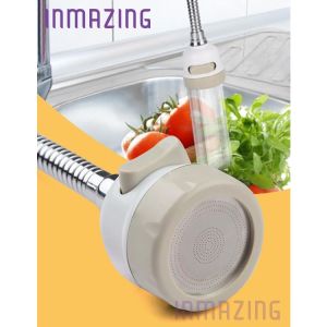 Inmazing Nozzle Filter Tap Adapter Faucet Extender 3 Water Level Adjustable 360 Degree Rotatable Kitchen Sink Shower Sprayer Head