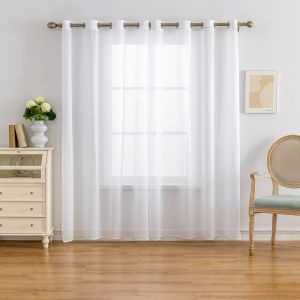Lace Curtain Solid Color White Sheer Curtain for Living Room Bedroom Kitchen Door Window 140×160cm 140×220cm