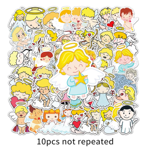50PCS Cute Angel Cartoon Kids Sticker Pack Waterproof Vinyl Stickers DIY Water Bottle Laptop Scrapbooking