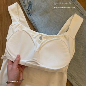 XANLYSHE เสื้อกล้ามแขนกุดผูกเชือกสำหรับสาวฮอตใส่แล้วดูผอมเข้ารูปใส่ด้านในใส่แล้วดูผอมสวยหวานดีไซน์แมทช์ลุคง่าย