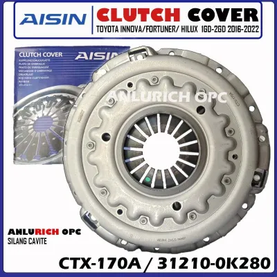 AISIN CLUTCH COVER TOYOTA INNOVA/FORTUNER/HILUX 1GD-2GD 16-22 / HIACE 1GD 19-22 PN: CTX-170A