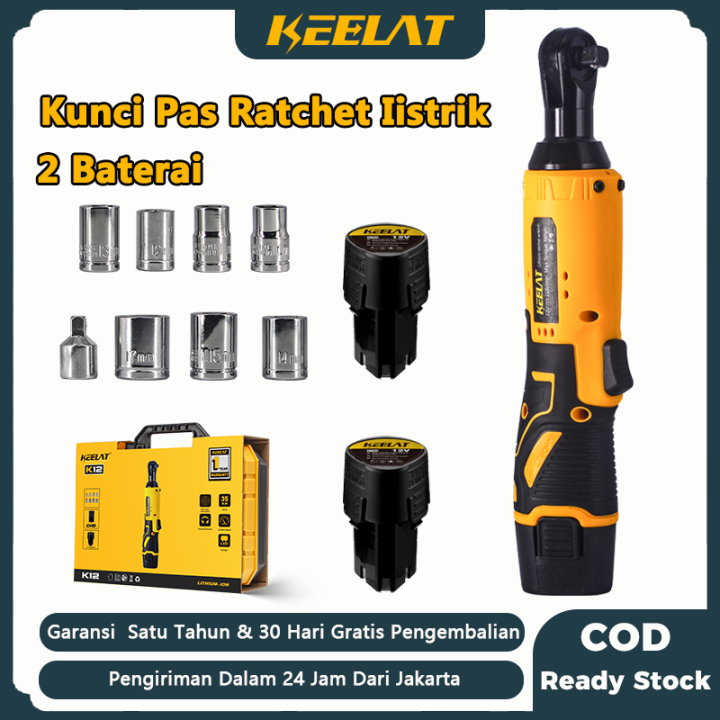 KEELAT-KRW002】 Cordless Ratchet Wrench 3/8 Electric Wrench Right