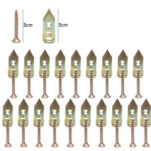 50pcs Self-Tapping Expansion Screw Drywall Anchor Kits / Heavy Duty Steel Wall Anchor with Screws / Cabinet Repaired Anchors Fasteners / for Photo Frames Wall TV Shelf