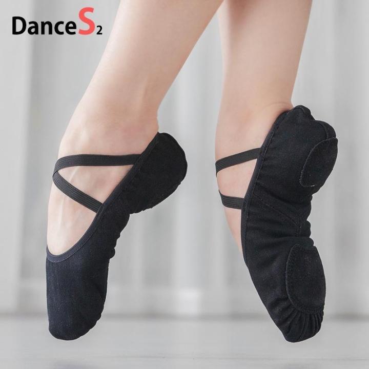 Quality professional Children dance slippers canvas soft Sole yoga
