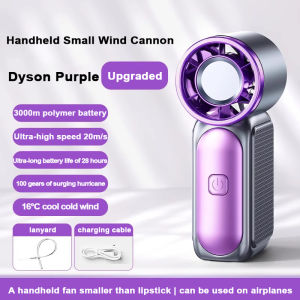 X688 Turbo Mini Handheld Fan USB Rechargeable LED Power Display 3000mah Long-Lasting Battery 100 Adjustable Speeds