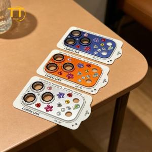Tri-Town Luxuruy 3D Diamond Glass Camera Protector HD Anti Scratch Lens Film for iPhone 17 Pro Max 17Pro