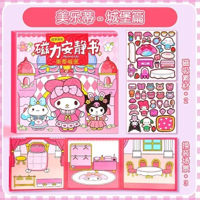 Magnetic Stiker Diy Karakter Magnetic Sticker Books Mainan Edukasi Anak