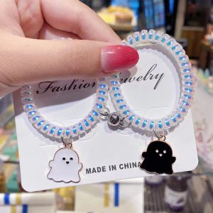 กำไลคู่แม่เหล็กแฟชั่นครึ่งหัวใจสำหรับผู้หญิงจี้สร้อยข้อมือผู้ชายกำไลข้อมือคู่สำหรับเครื่องประดับเด็กผู้หญิง