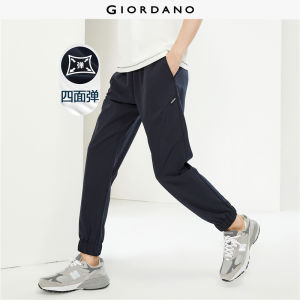 GIORDANO Nữ Quần Jogger Lộ Đường May Nhẹ Quần Jogger Dây Rút Co Giãn 4 Chiều Thời Trang Quần Jogger Free Shipping 13114322