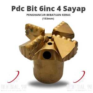 mata bor sumur 6inc/pdc drag bit/ mata bor untuk bebatuan keras