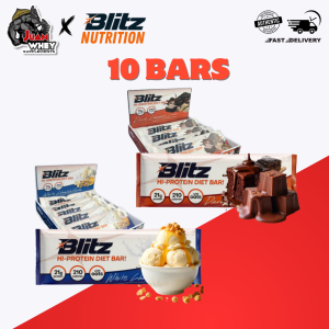 Blitz Protein Bar Variety Pack 10-Bar Bundle Dark Chocolate Dream & White Chocolate Vanilla