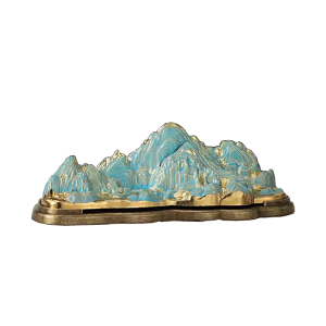 Tempat Pembakaran Dupa Logam Cina Baru Pemandangan Gunung Tempat Dupa Rumah Ornamen