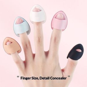 Mettle Vault Mini Finger Makeup Sponge Puff for Foundation - Soft & Reusable Perfect for Precise Application