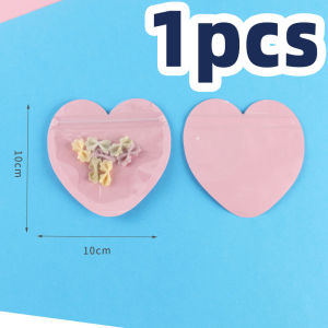 Love packaging bag girlish heart romantic yin-yang sealed bag macaron jewelry necklace ring self-sealing bag.