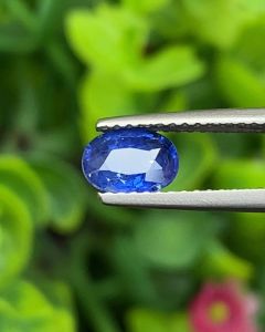 พลอย ไพลิน Blue Sapphire 0.86 กะรัต (Cts.) พลอยแท้ อัญมณีมงคลประจําวันเกิด เครื่องประดับพลอย