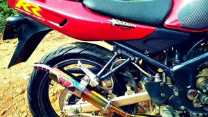 Knalpot Ninja 2Tak R RR SS Racing R9 Rainbow Terbaik Suara Garing Kemrincing Spesial Promo