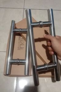 Pegangan Pintu Kaca suling Dop 33cm/ Handle Pintu Baut Tembus