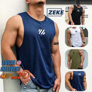 ZEKE A0003 Men Singlets Quick Dry Sleeveless Gym Shirts Fitness Tank Tops Training Wear Workout Singlet
