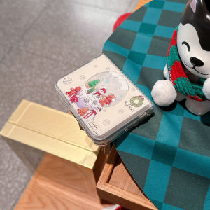 Cute Cartoon Snowman Elements Quicksand Case For Huawei PURA X Folding Silicone Back Cover Soft Dynamic Liquid Phone Shell Capa