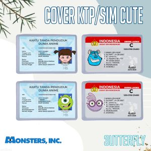 Cover Pelindung Kartu Identitas KTP SIM Karakter Monsters inc Sullivan Boo Mike Wazowski Randall Bogs