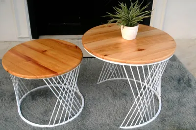 Alula Meja Tamu Minimalis Meja Ruang Tamu Meja Aesthetic Meja Estetik Meja Bulat Meja Sofa