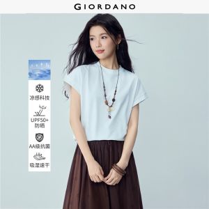 Giordano Women Women High Tech Cool Touch T-Shirt Free Shipping 05326429