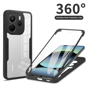 360° Protector Shockproof Phone Case For Xiaomi Redmi Note 14 Pro + 13 Pro 12 Pro 11 Pro Plus 10 Pro Cover Casing Front + Back Full Protection Screen Protector