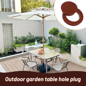 Parasol Umbrellas Hole Rings Plugs and Caps Set Deck Table Hole Cover Insert Patio Table Hole Cover Insert for Outdoor