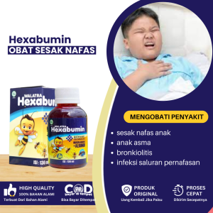 Obat Sesak Nafas Anak Madu Asma Untuk Anak Sesak Nafas Pada Anak Obat Bronkiolitis Infeksi Saluran Pernafasan Obat Radang Paru Infeksi Paru Obat Nyeri Dada Nyesek Sesak Nafas Karena Batuk - Walatra Hexabumin