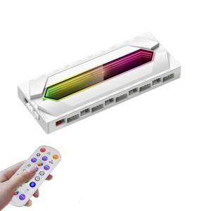 Argb và PWM Hub argb Splitter với dây cáp cấp điện argb trường hợp Fan Hub argb điều khiển cho PC trường hợp phụ kiện