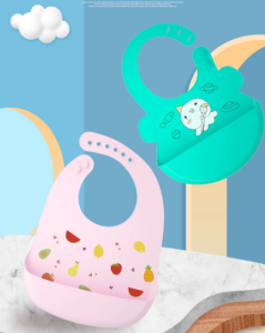 Cute Baby Bibs Waterproof | Soft Silicone Cartoon Print Baby Feeding Stuff | Dinosaur Kids Girl Boy Adjustable Children Bib