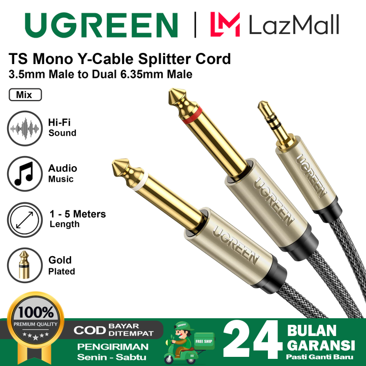 UGREEN Kabel Audio Aux Splitter Jack To Dual TRS