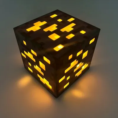 Minecraft ไฟ LED โคมไฟตั้งโต๊ะ ตกแต่งห้องนอน โคมไฟ Game ไฟบล็อกเปลี่ยนสี ของพิเศษสำหรับ ของเล่นเด็ก