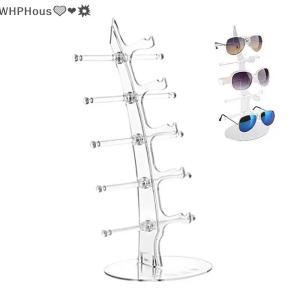 WP💓💛💖 Acrylic Eyeglass Holder 5-tier Optical Glasses Organizer Stand Boat Arc Design Eyewear Holder Display Ski Goggles Storage Rack