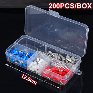 400PCS Electrical Tube Insulated Terminal VE Tubular Crimp Terminals Wire Cable Connector Ferrules Terminal Connectors