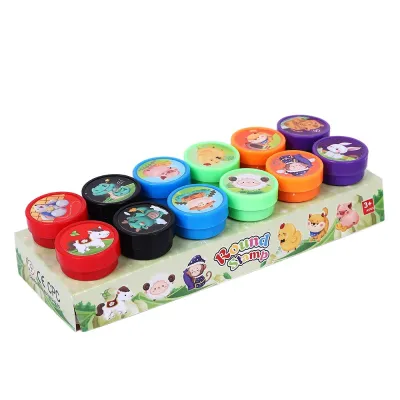 ALLLUCK 10/12/26Pcs Self-ink Animal Stamps Cartoon Christmas Childrens Self-stamp Set 26 Letters Teacher Stamps for Children Treasure Box Prize Birthday Party Gift