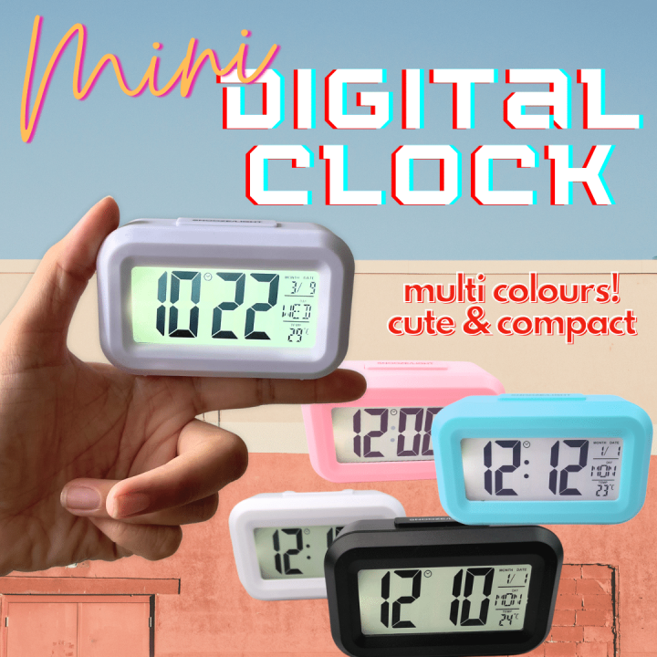 [🇸🇬SELLER] Mini Large Simple Cute Clock Date Temperature Display