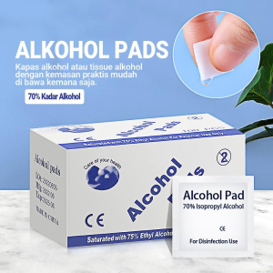 Tisu Alkohol 💦 Alcohol Wipe 75% Disposable Disinfect Clean Wound Portable Lap Tangan Barang Hilang Kuman Lap Tangan Barang Hilang Kuman