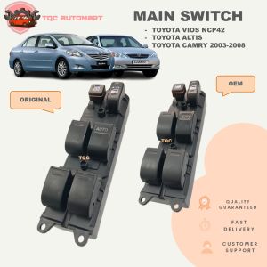 ORIGINAL TOYOTA VIOS NCP42/ALTIS/CAMRY ACV30 2003 POWER WINDOW SWITCH MAIN SWITCH MASTER SWITCH SUIS TINGKAP 84820-OD120