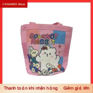 CS Bình thường vải xô Túi tote phụ nữ túi xách phim hoạt hình in ăn trưa Túi shopper túi trường Túi